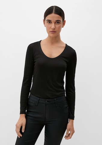 s.Oliver BLACK LABEL - Camiseta en negro: frente