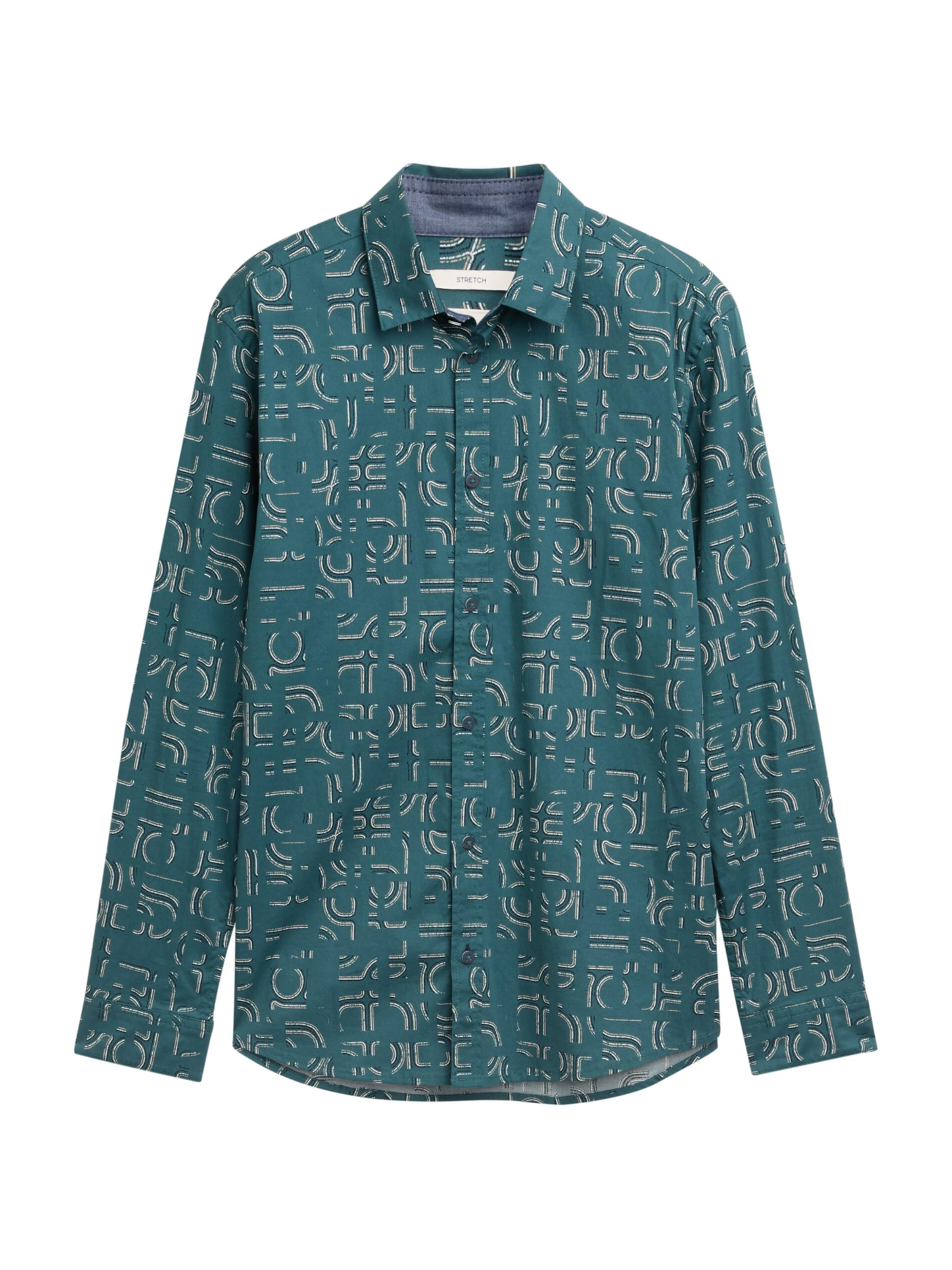 TOM TAILOR Rovný strih Košeľa - Zelená: predná strana