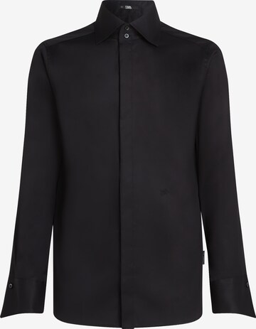 Karl Lagerfeld Klasický střih Košile 'Essential' – černá: přední strana