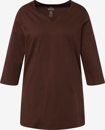 T-shirt Ulla Popken en marron : devant