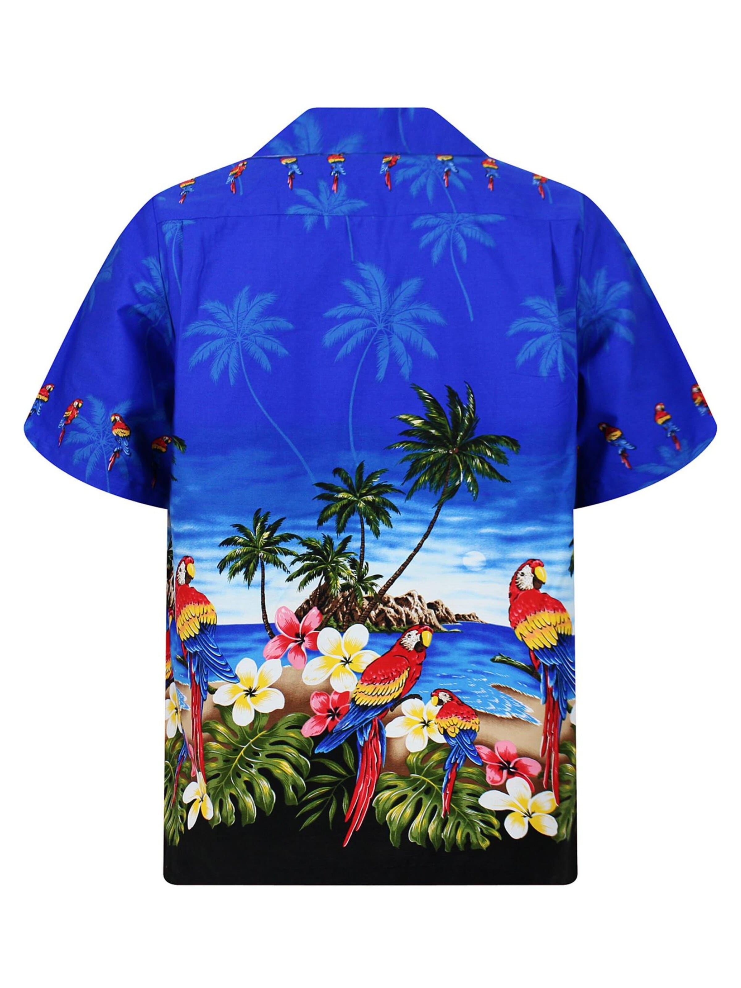 Pacific Legend Regular fit Button Up Shirt 'Papagei' in Blue