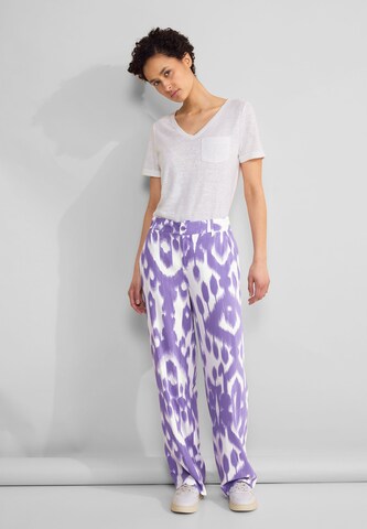 STREET ONE Wide Leg Hose in Lila