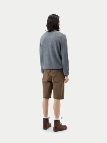 GOBI Cashmere Trui 'Cashmere Horse Jacquard Sweater' in Grijs