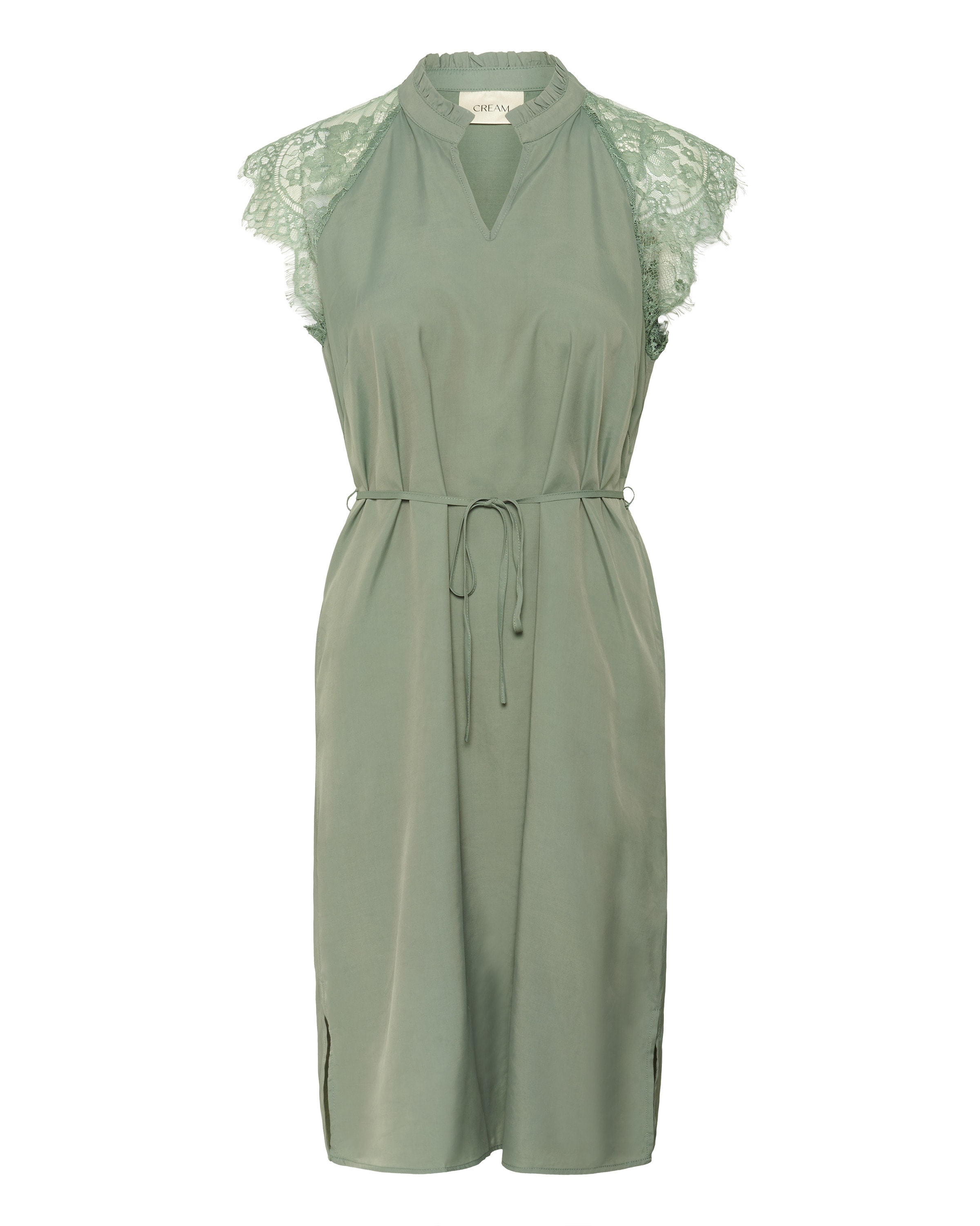 Cream Kjole 'Nola' i grøn: forside