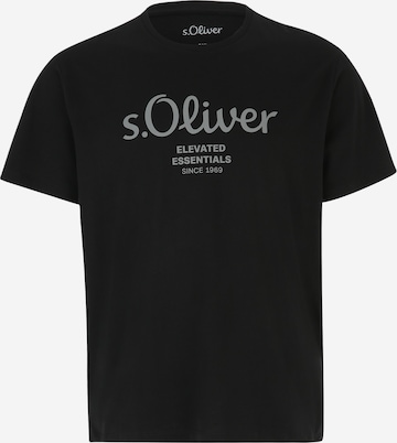 s.Oliver Men Big Sizes T-Shirt in Schwarz: predná strana