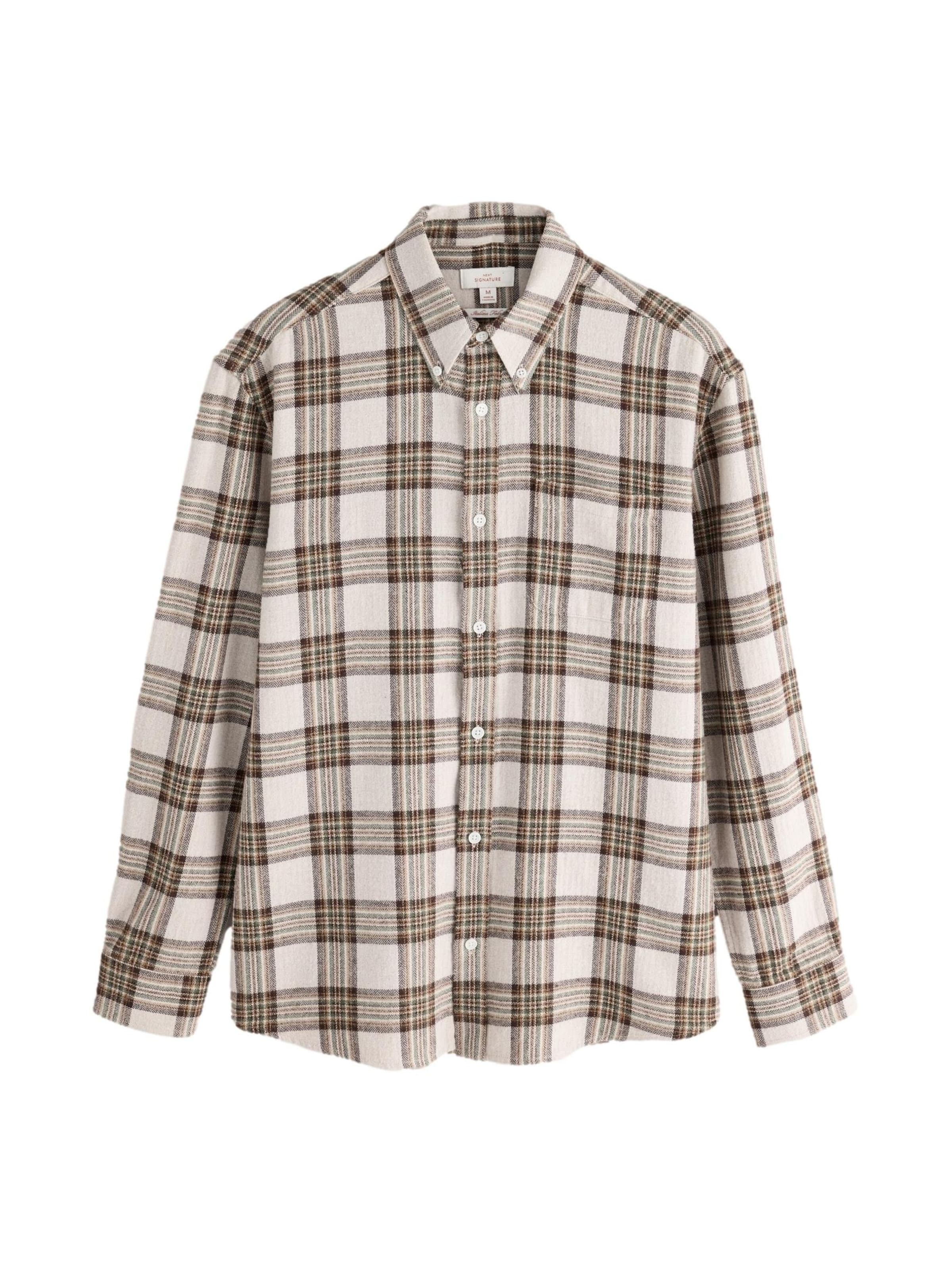 Next Button Up Shirt in Beige: front