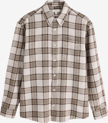 Next Button Up Shirt in Beige: front