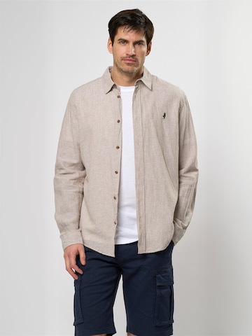 MCS - Ajuste regular Camisa 'MCPasadena' en beige: frente