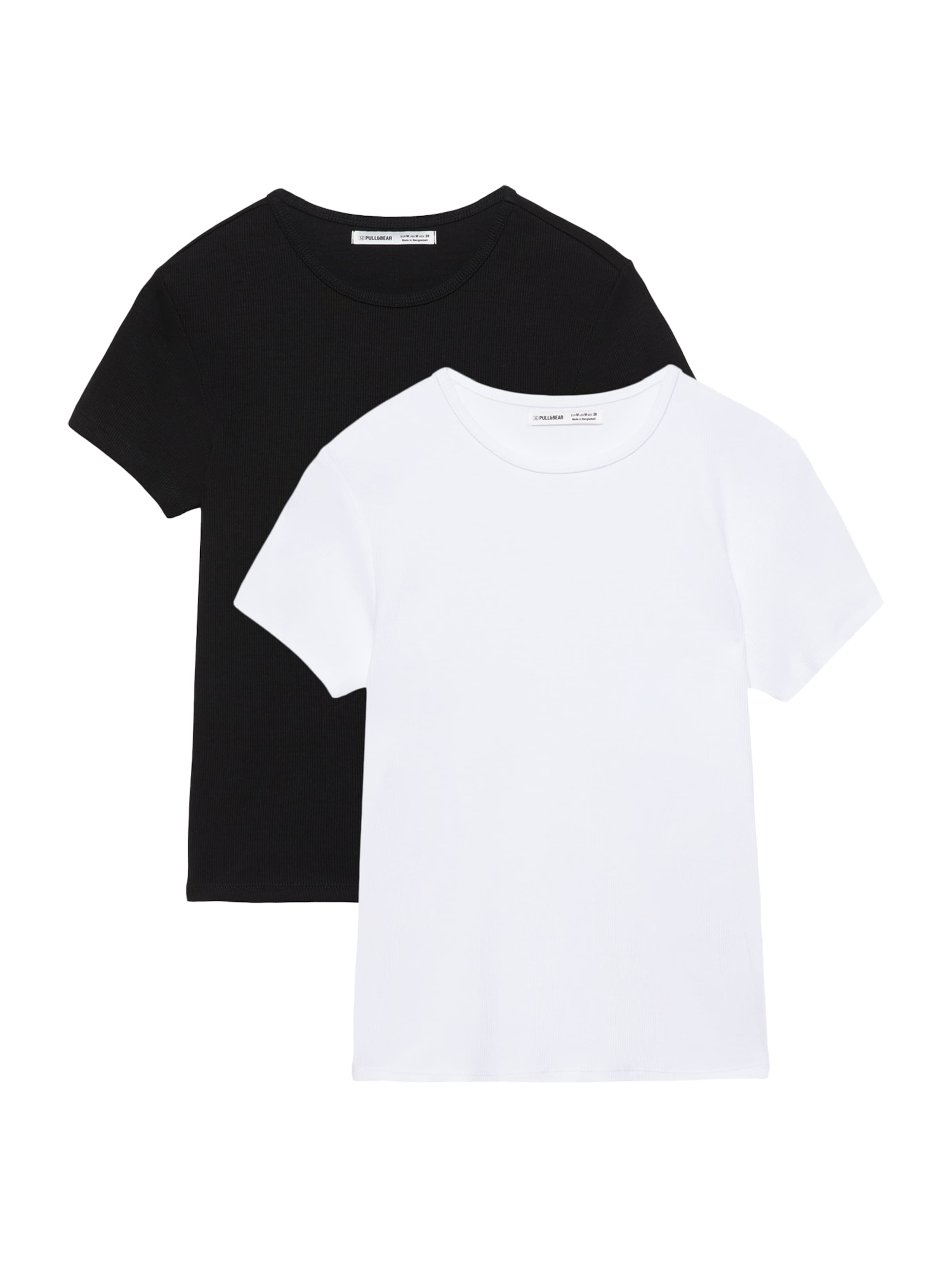 Pull&Bear T-shirt i svart / vit, Produktvy