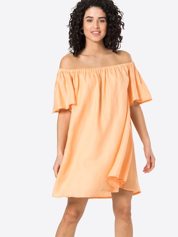 KAN - Vestido 'Melon' em laranja: frente