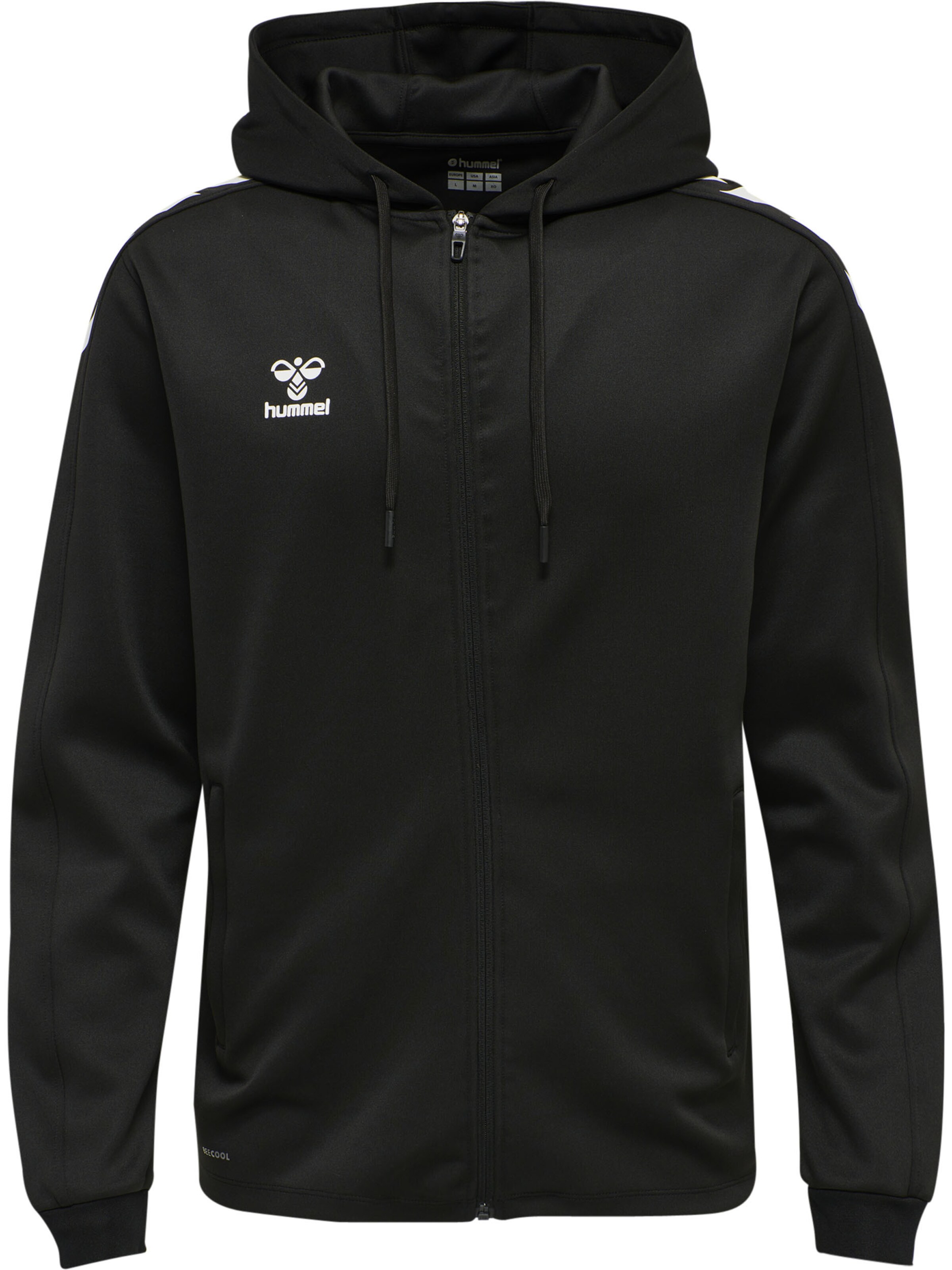 Hummel Sports sweat jacket in Black: front