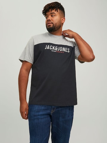 Jack & Jones Plus Shirt in Zwart: voorkant