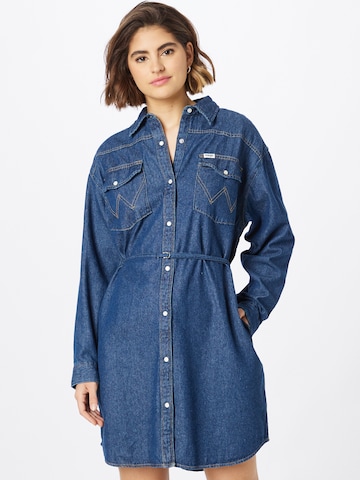 WRANGLER Blousejurk 'Jumbo' in Blauw: voorkant