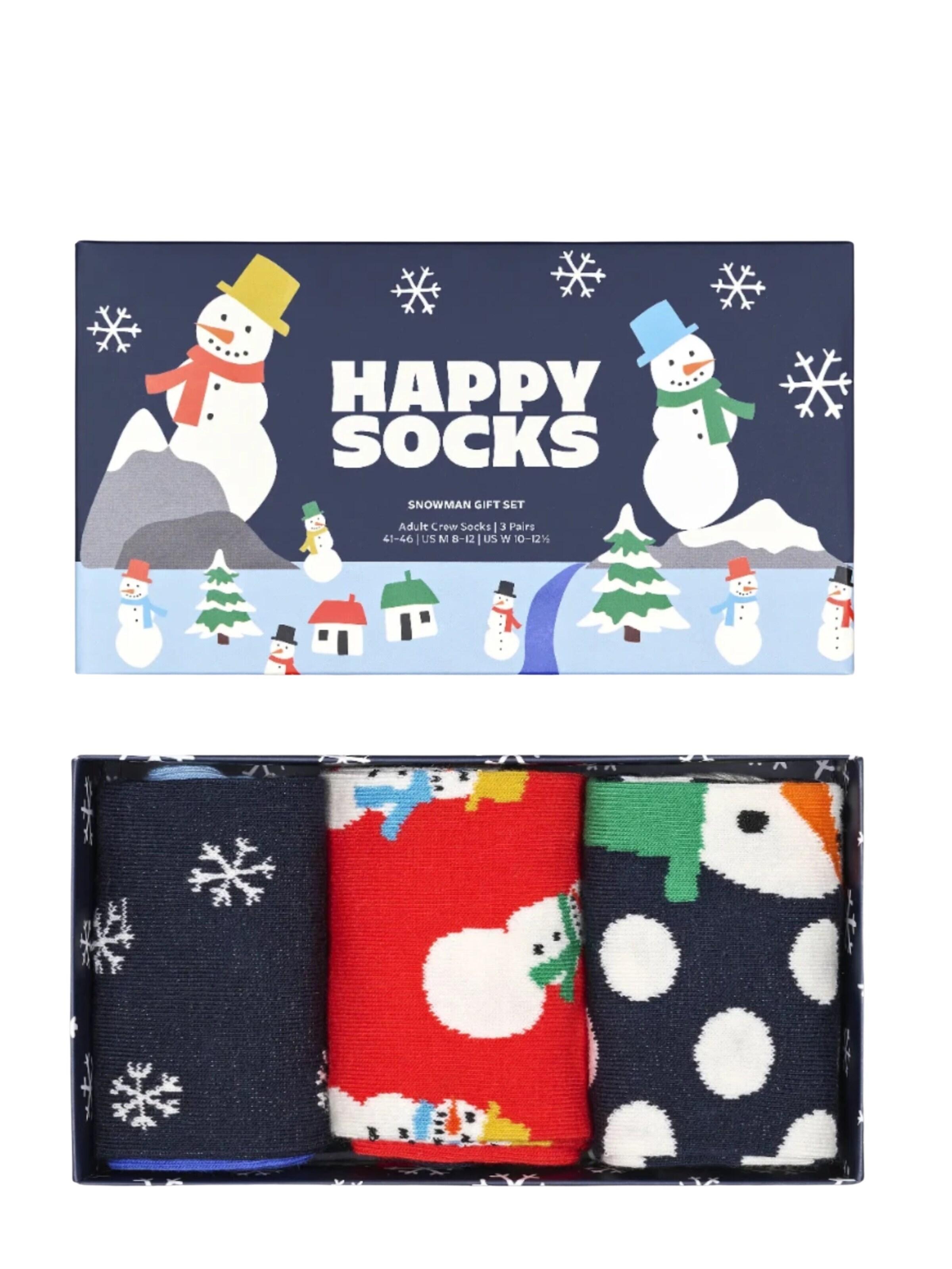 Happy Socks Socks '3er Pack - SNOWMAN GIFT BOX' in Mixed colors