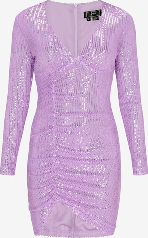 faina Kokteilové šaty - Fialová: predná strana