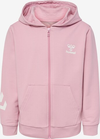 Veste de survêtement Hummel en rose : devant