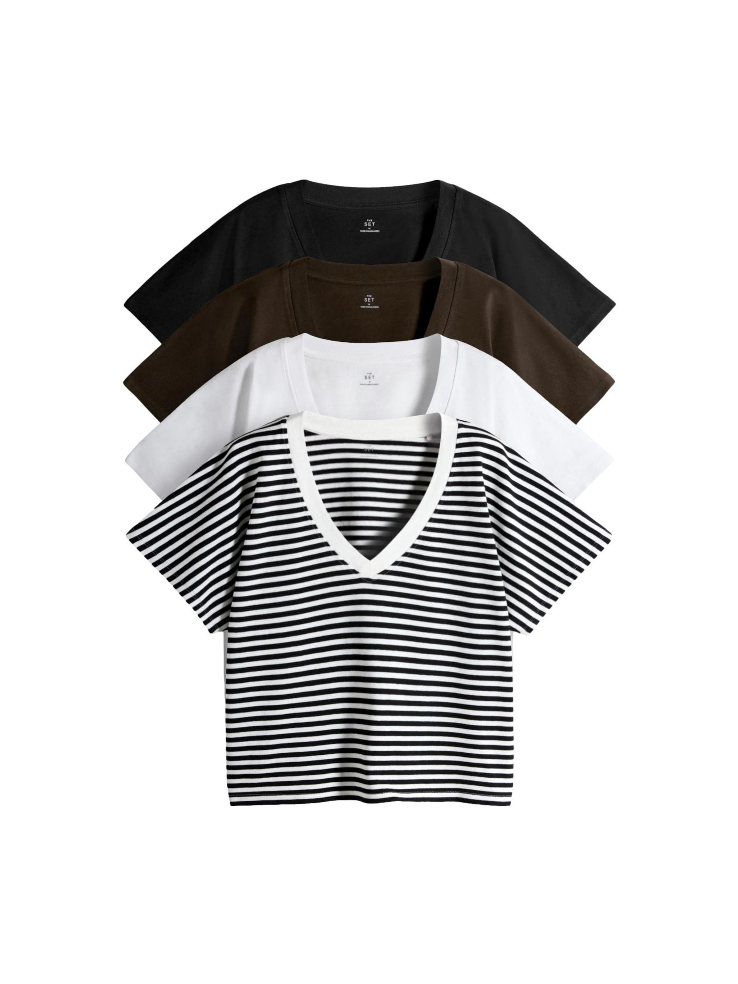 The Set T-Shirt in Braun: Vorderseite