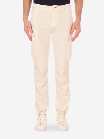 Distretto 12 Regular Cargo Pants in Beige: front