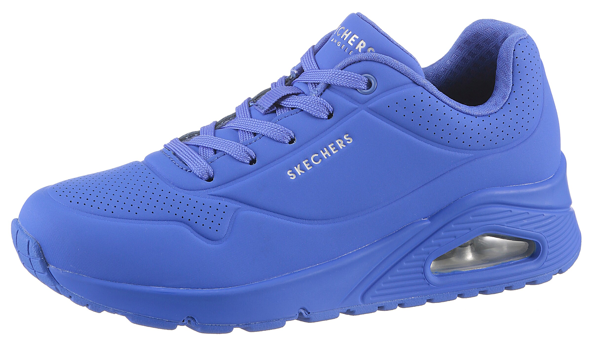 SKECHERS Platform trainers 'Uno Stand On Air' in Blue: front