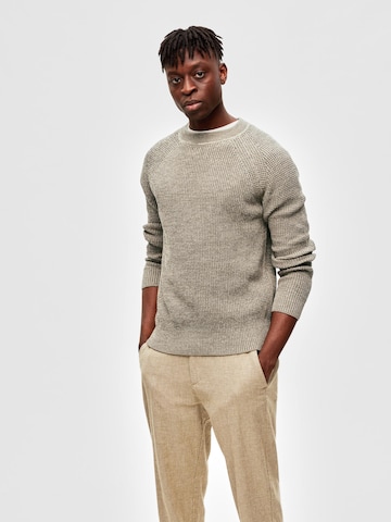 SELECTED HOMME Sweater 'Senni' in Grey: front