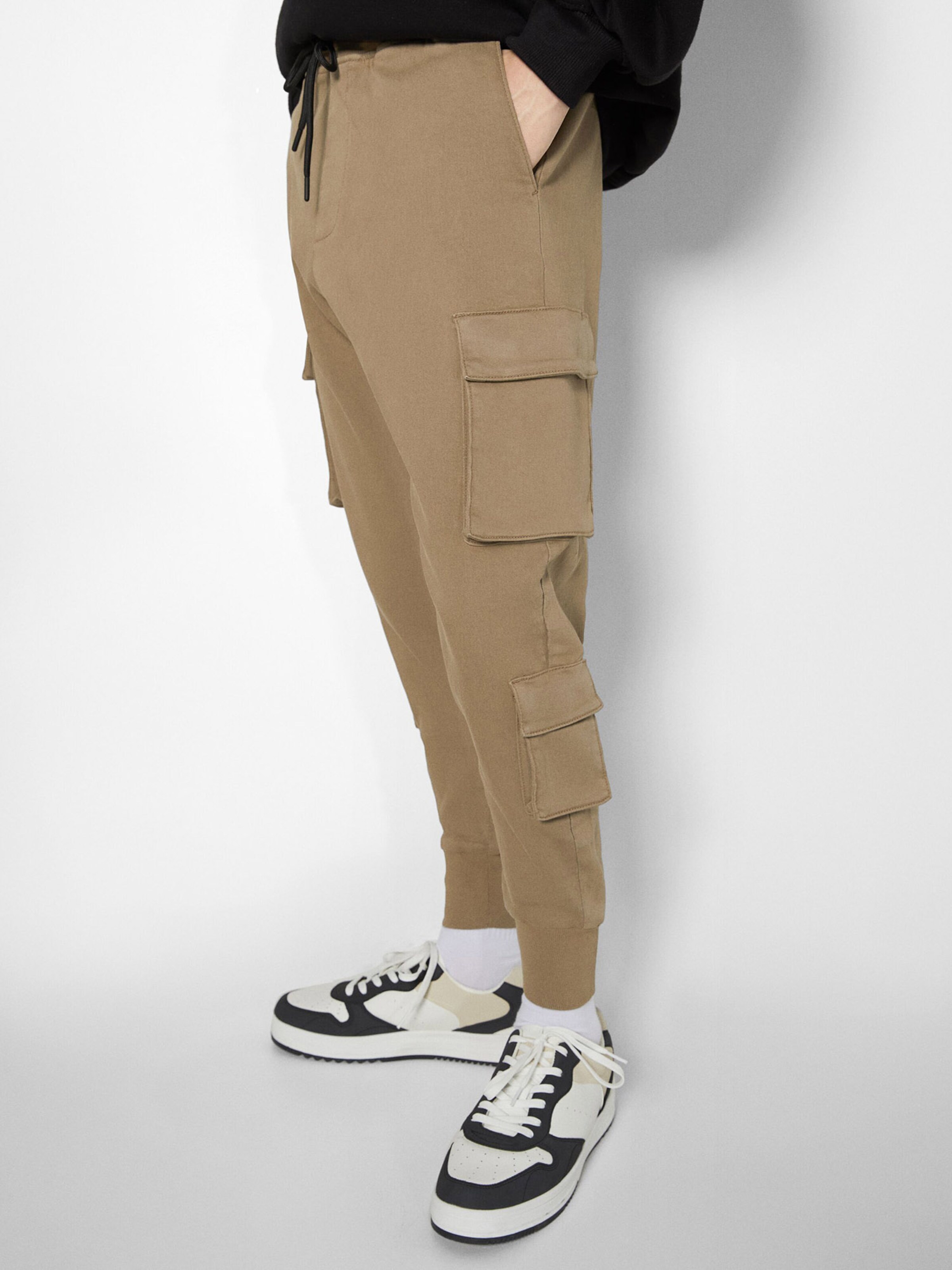 Bershka wide leg slouchy dad tailored pants in brown  ShopStyle