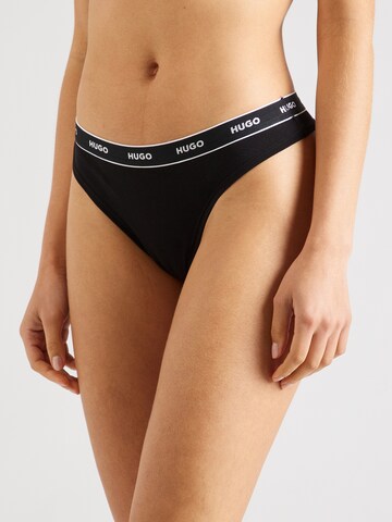 HUGO Thong in Black: front