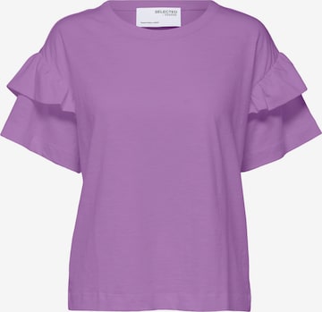 T-shirt 'Rylie' SELECTED FEMME en violet : devant