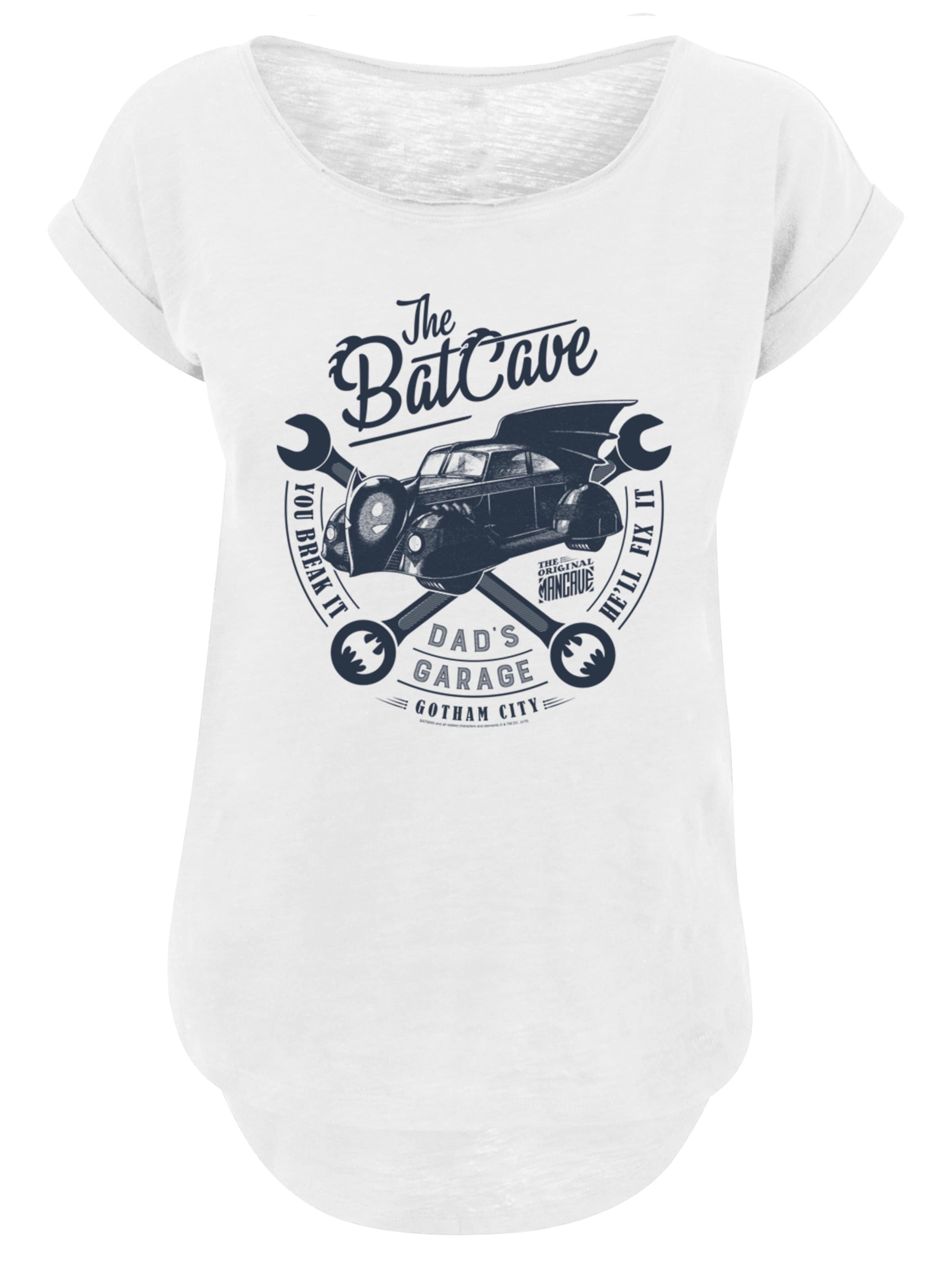 F4NT4STIC Shirt 'DC Comic Batman Dad's Garage' in White: front
