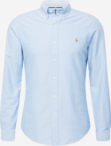 Coupe slim Chemise Polo Ralph Lauren en bleu : devant