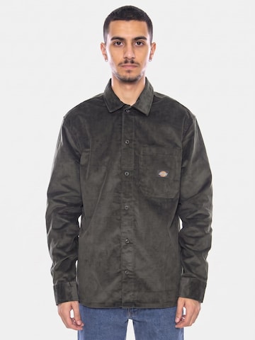 Comfort fit Camicia 'Corduroy' di DICKIES in verde: frontale