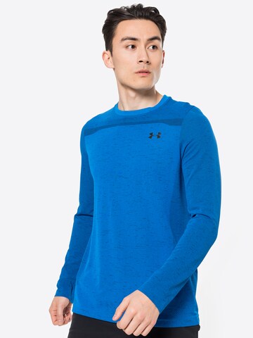 T-Shirt fonctionnel UNDER ARMOUR en bleu : devant