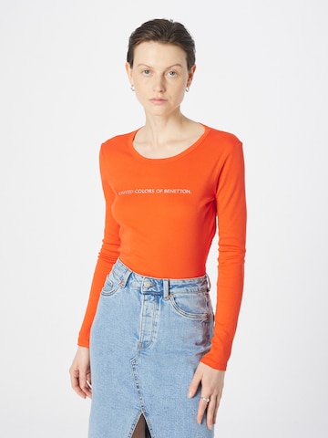 UNITED COLORS OF BENETTON Shirt in Orange: front