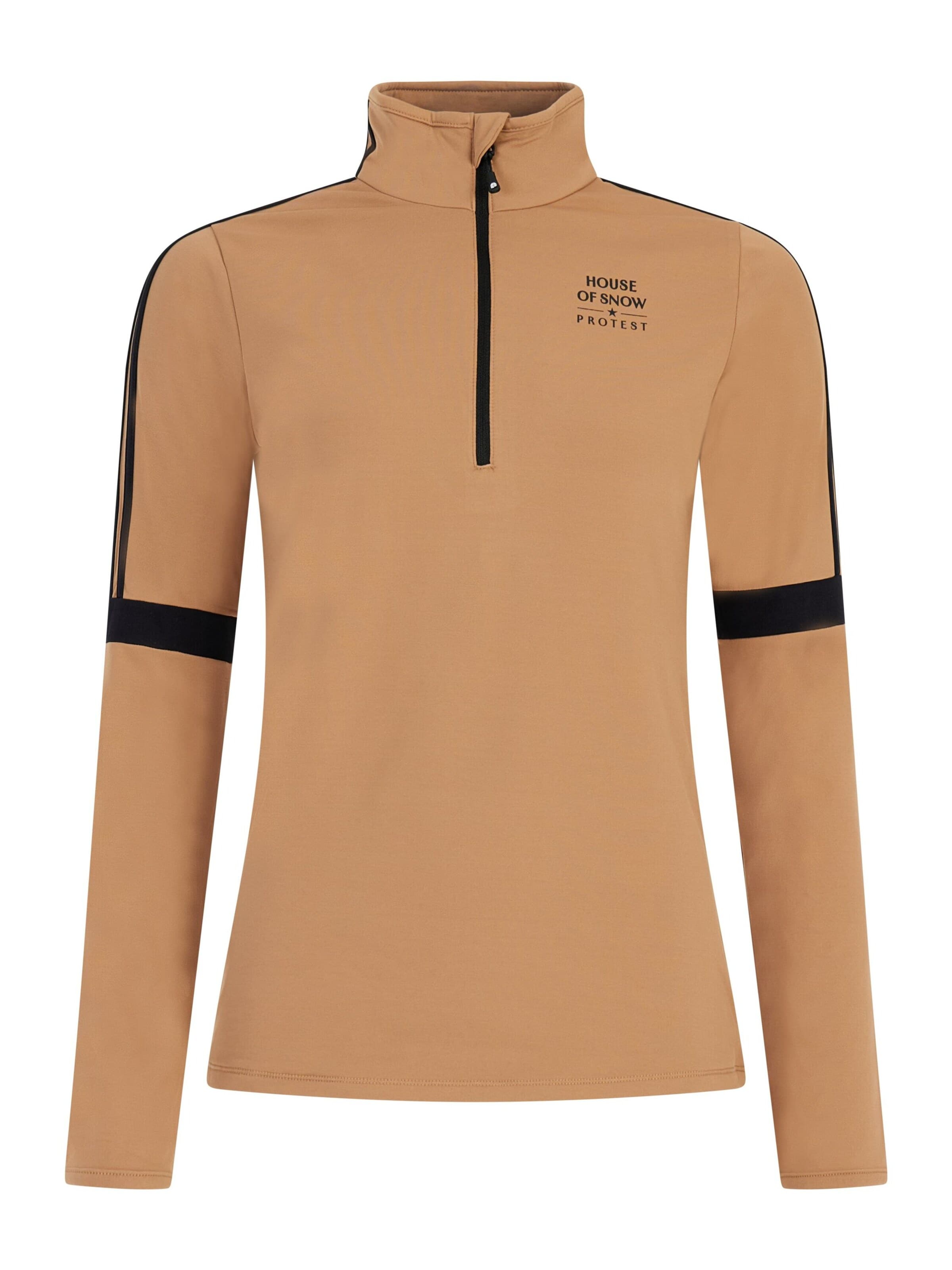 PROTEST Sports sweatshirt 'PRTCarly' in Brown: front
