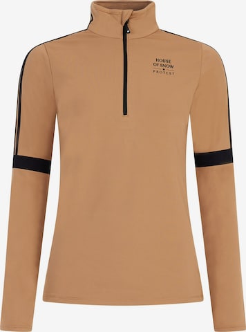 PROTEST Sports sweatshirt 'PRTCarly' in Brown: front
