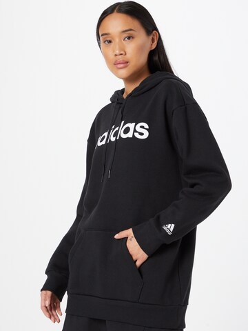 ADIDAS SPORTSWEAR Αθλητική μπλούζα φούτερ 'Essentials Fleece' σε μαύρο: μπροστά