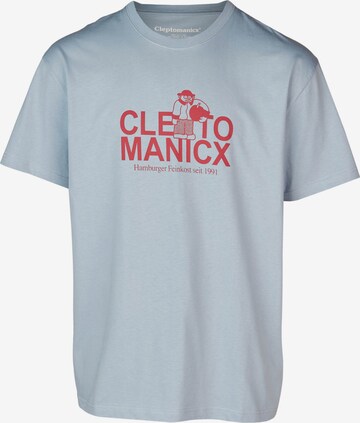 Cleptomanicx Shirt 'Feinkost' in Blue: front