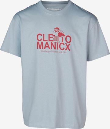 Cleptomanicx T-Shirt 'Feinkost' in Blau: predná strana