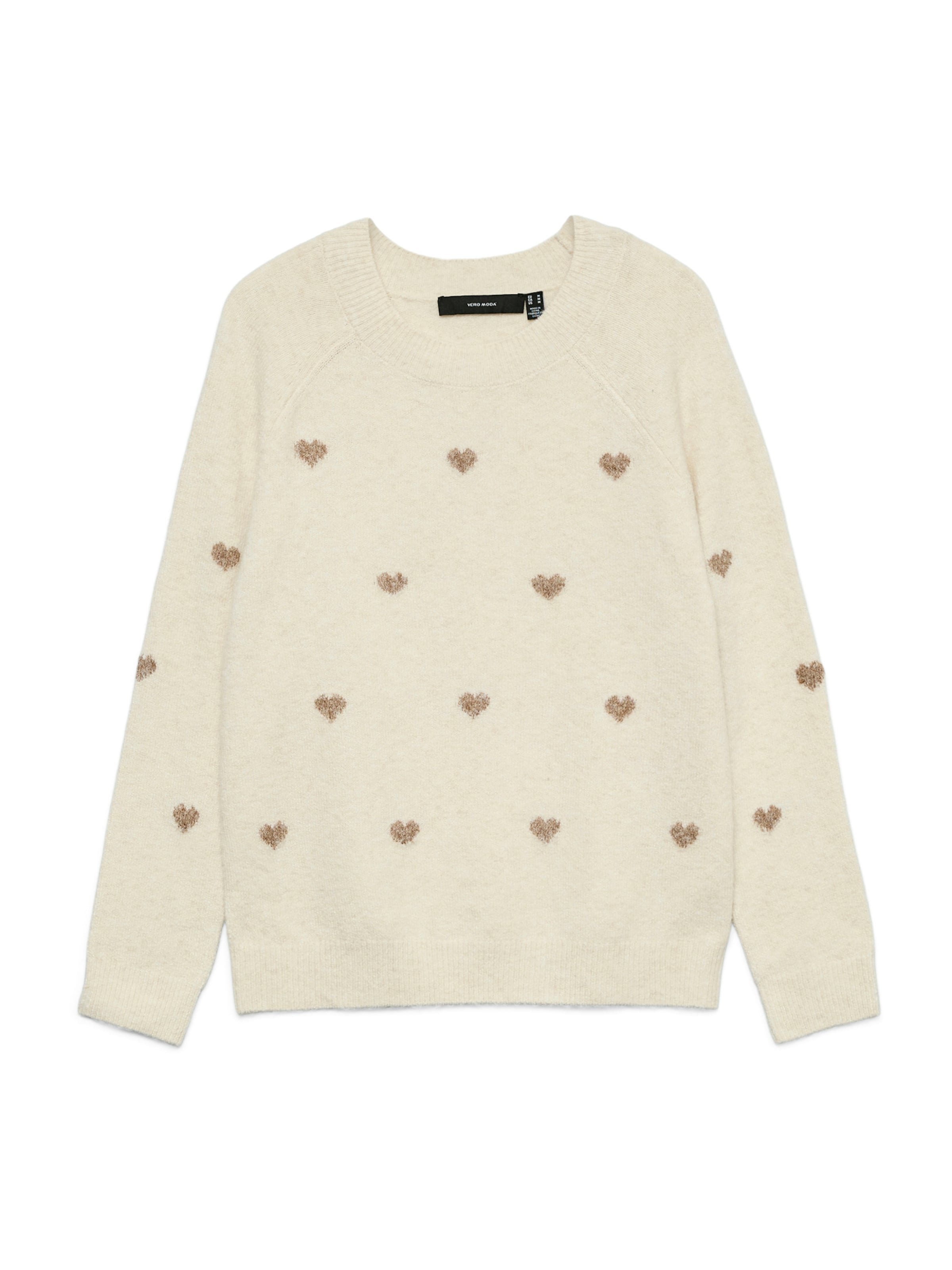VERO MODA Пуловер 'VMDOFFY' в бежово: отпред