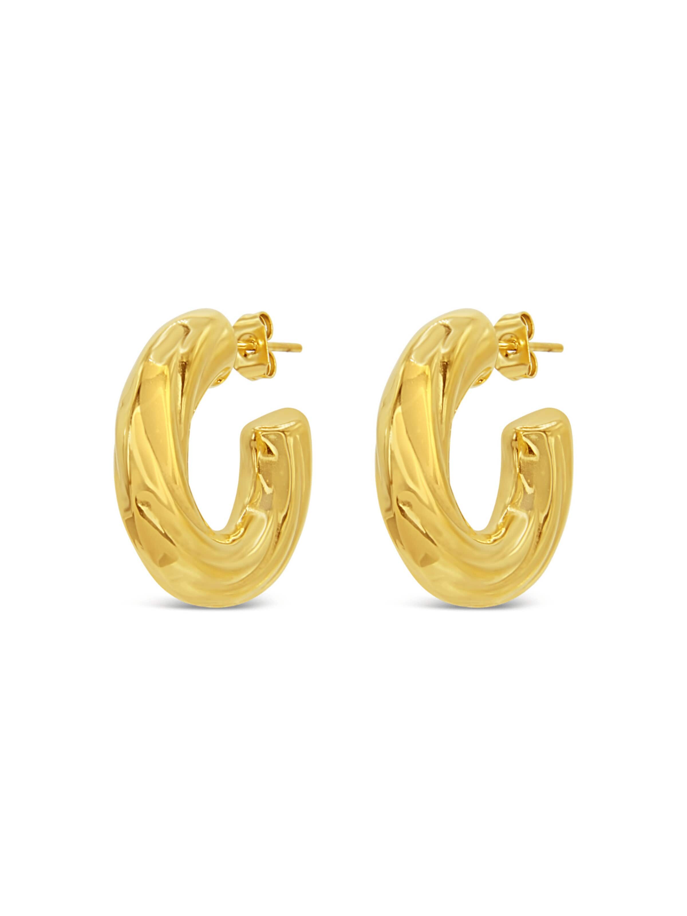 ARS-ARGENTI Ohrringe 'HOOP DREAMS'‌‌‌‌‌ in Gold: Vorderseite