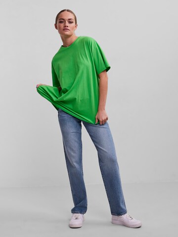 PIECES Свободна дамска риза 'Rina' в зелено