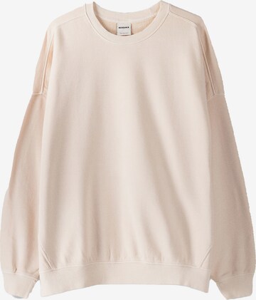 Sweat-shirt Bershka en rose : devant