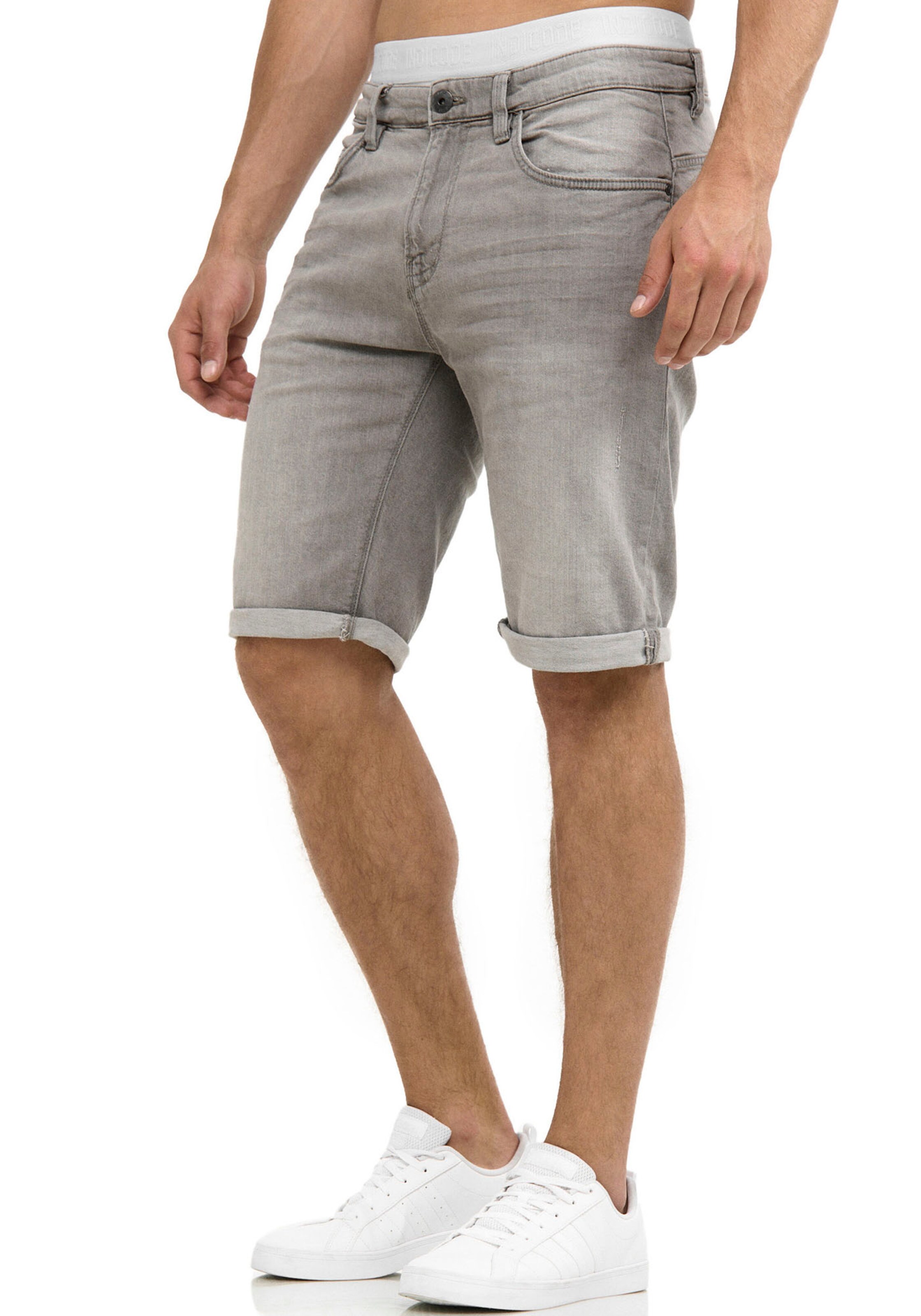 INDICODE JEANS Regular Hose in Grau