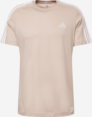 bēšs ADIDAS SPORTSWEAR Sporta krekls 'Essentials 3-Stripes': no priekšpuses