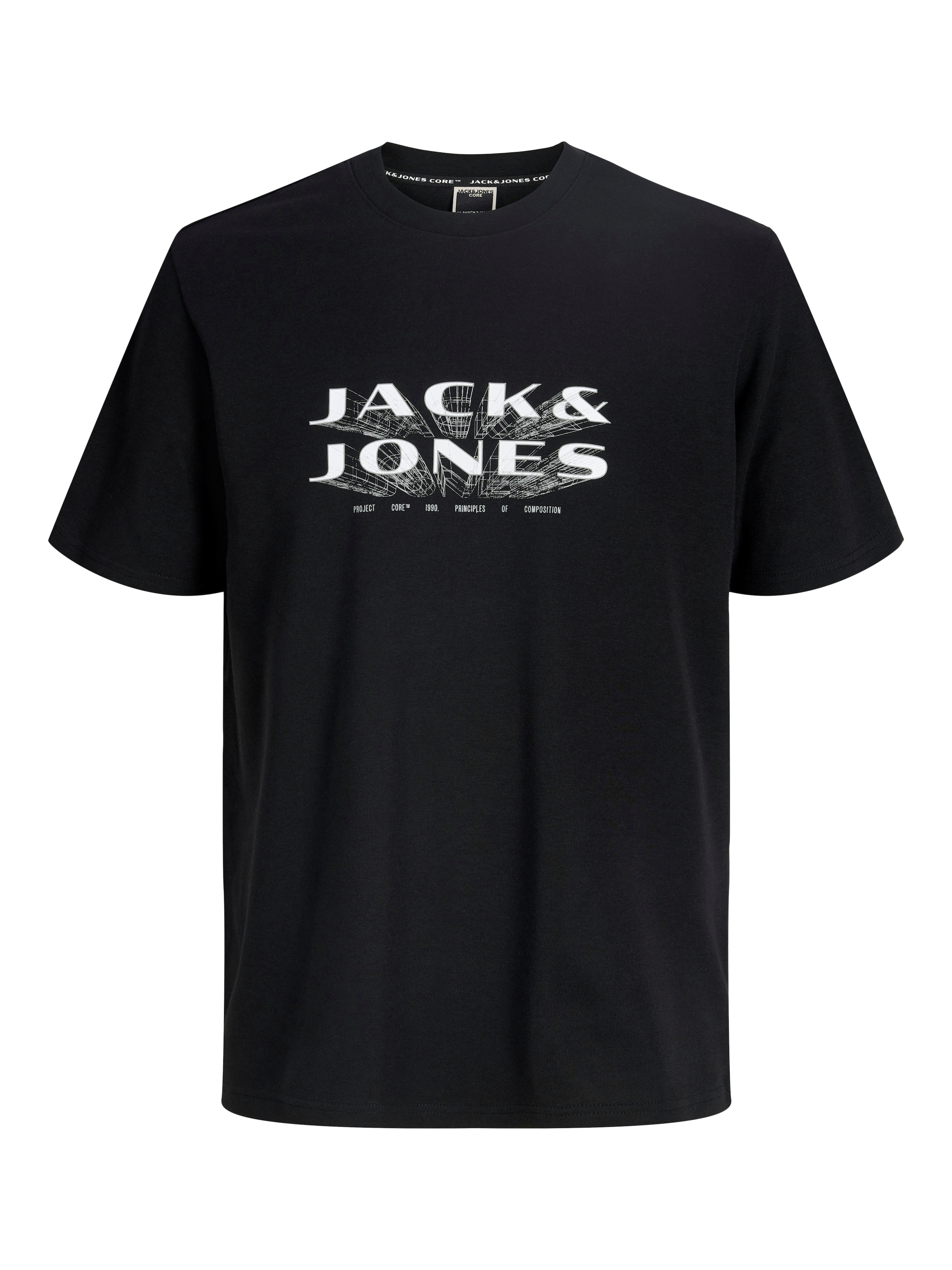 Jack & Jones Junior - Camiseta 'JCOFusion' en negro: frente