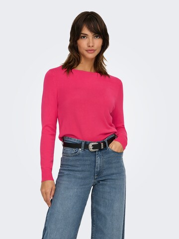 ONLY Sweater 'ONLVENICE LIFE' in Pink: front