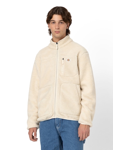 DICKIES Fleece jas 'MOUNT HOPE' in Beige: voorkant