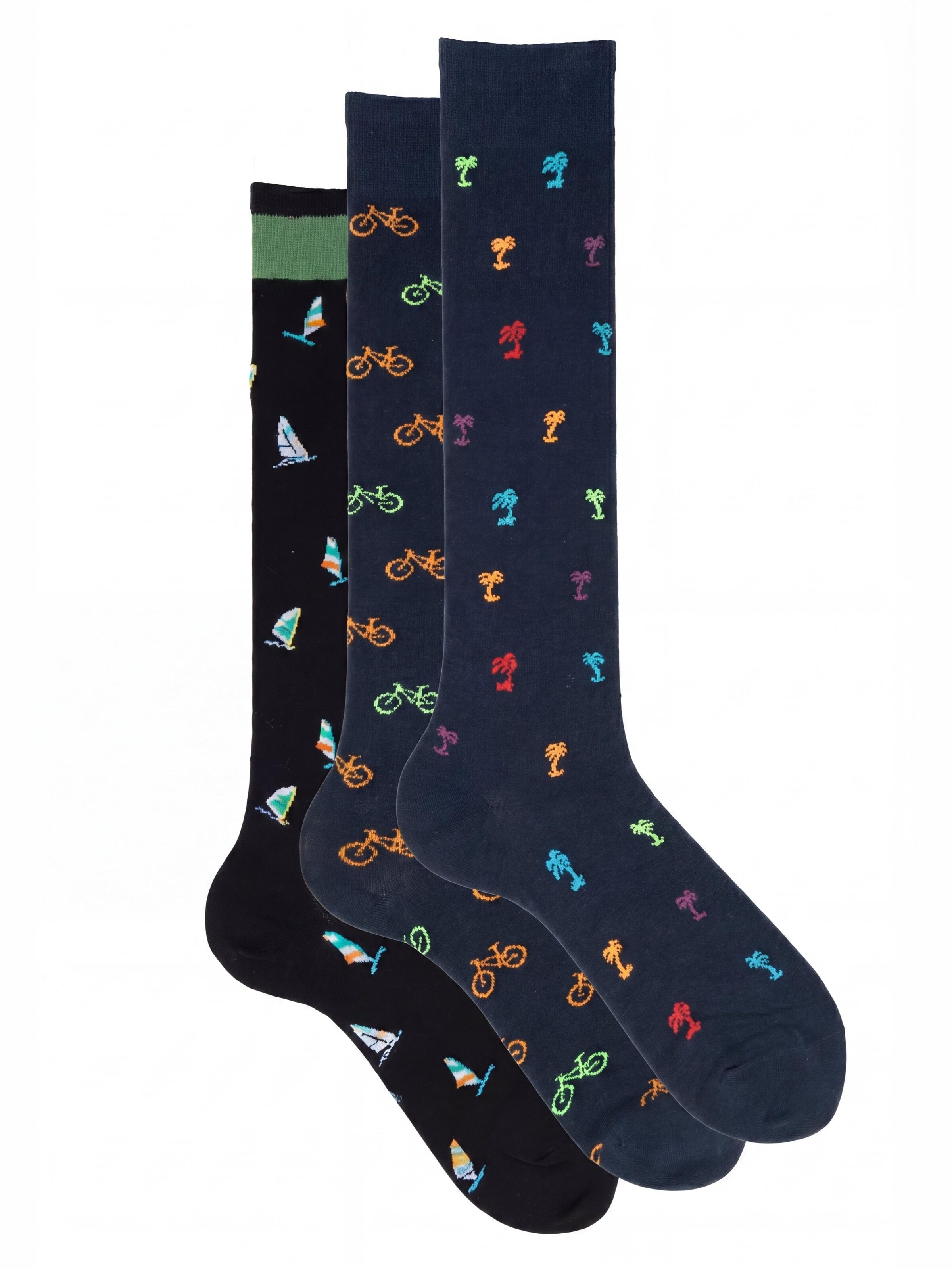 Ciocca Knee High Socks in Mixed colors: front