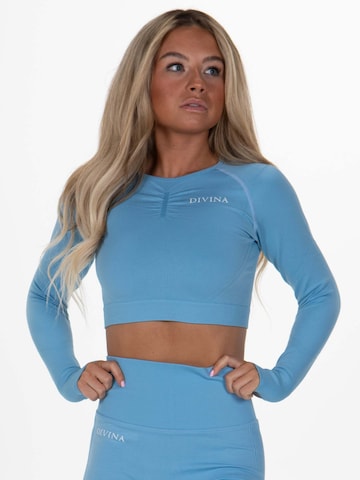 Top sportivo di Divina in blu: frontale
