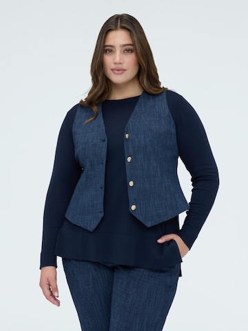 Fiorella Rubino - Chaleco en azul: frente