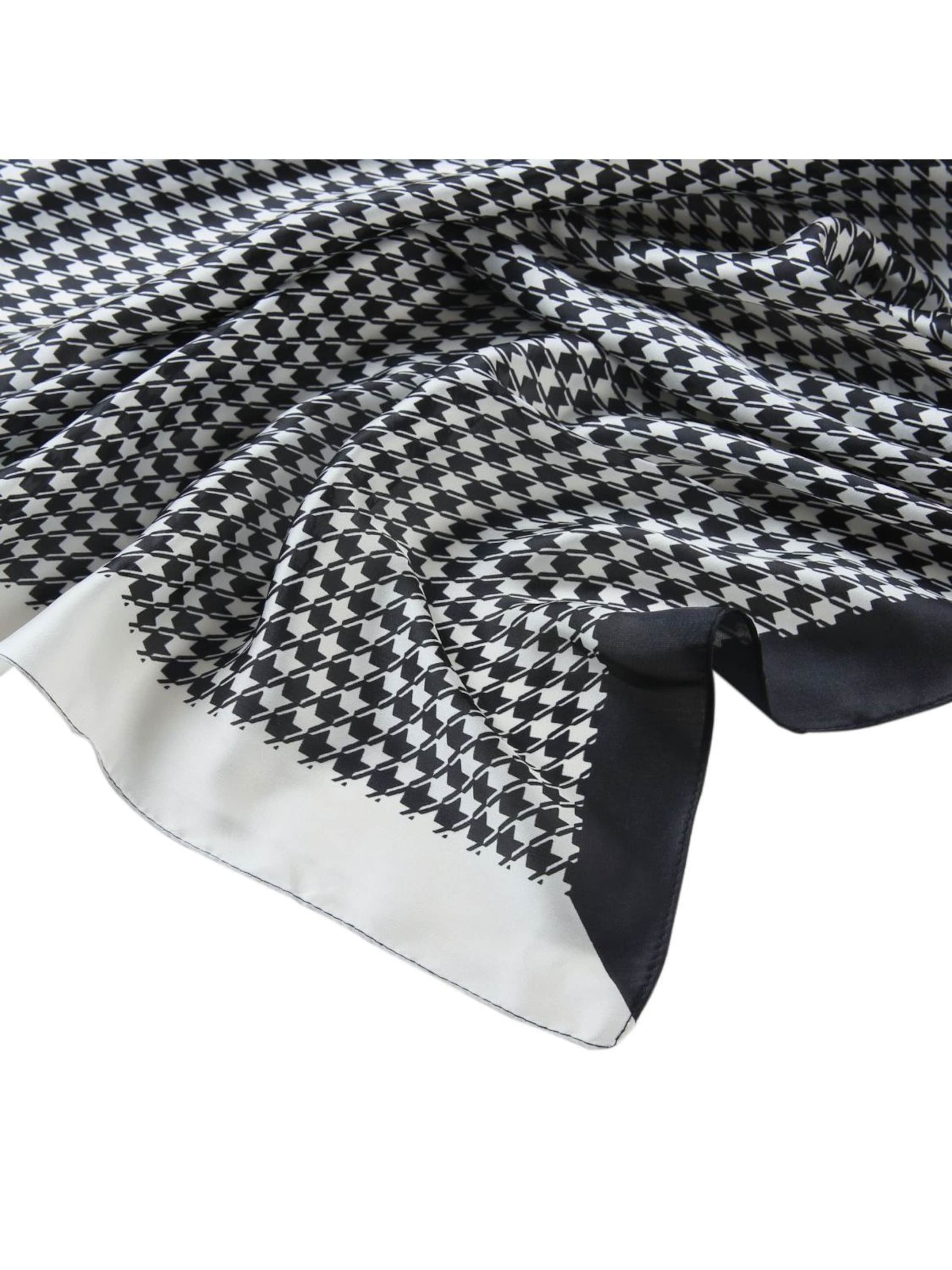 Écharpe 'Grand carré de Soie Ladysgame Zoé' alberto cabale en noir